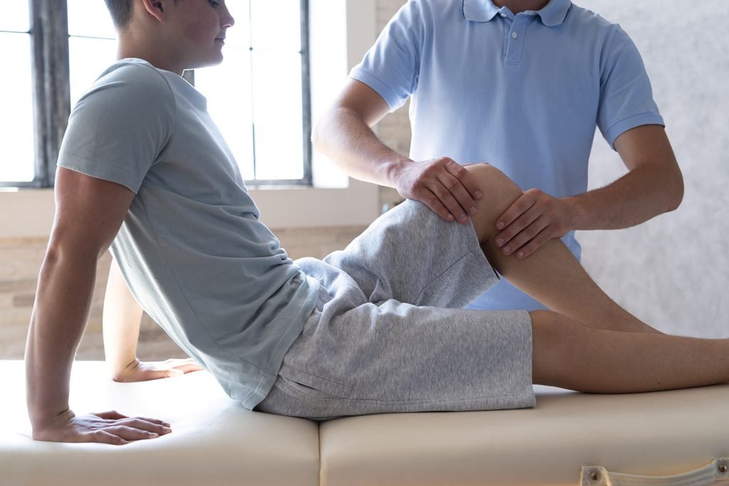 Rehabilitación de rodilla en clínica de fisioterapia Actur.